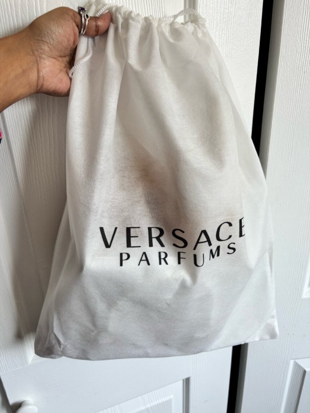 NWT Versace White Satchel + Fox Tail Charm Dust Bag Purse (Authentication) - Picture 8 of 14